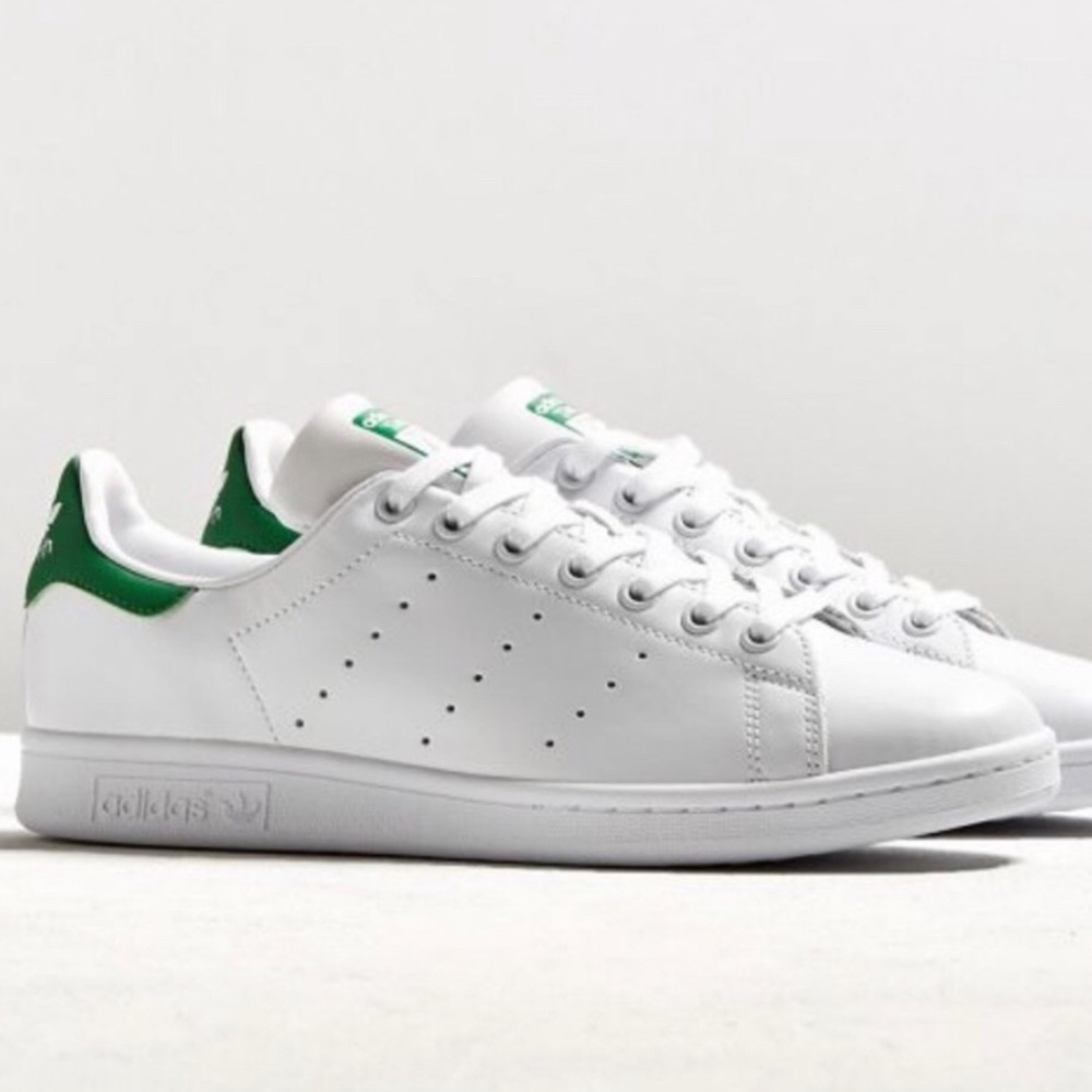 Addidas Stan Smith white and green sneakers size 6